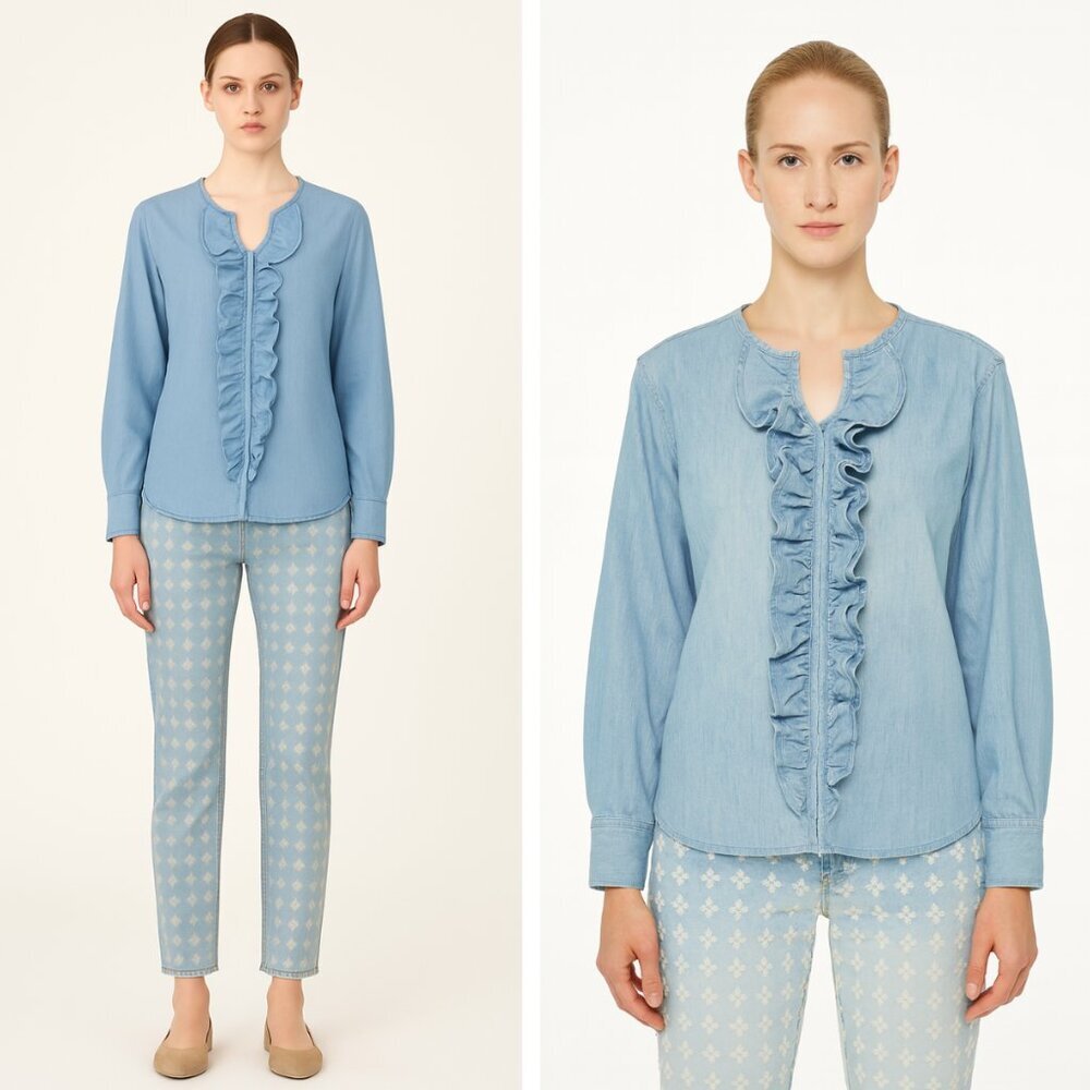 NWT Isabel Marant Etoile Liz Zip Front Blouse